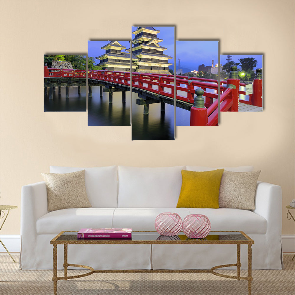 The historic Matsumoto Castle dating from the 15th Century in Matsumoto, Japan, Multi Panel Canvas Wall Art