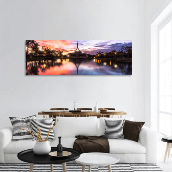 Beautiful public parkland panoramic canvas wall art.