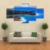 Surf Hitting Bay on Antigua Multi panel canvas wall art