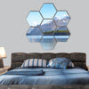 Maligne Lake in Jasper national park, Alberta, Canada hexagonal canvas wall art