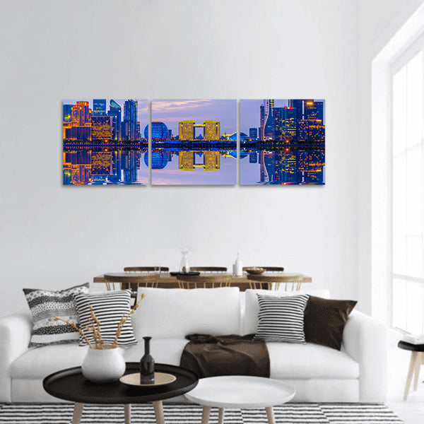 Architectural landscape panoramic canvas wall art.