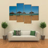 Umbrellas Cuba. Trinidad. Ancona Beach, Caribbean Sea on a tropical island Multi panel canvas wall art