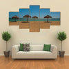 Umbrellas Cuba. Trinidad. Ancona Beach, Caribbean Sea on a tropical island Multi panel canvas wall art