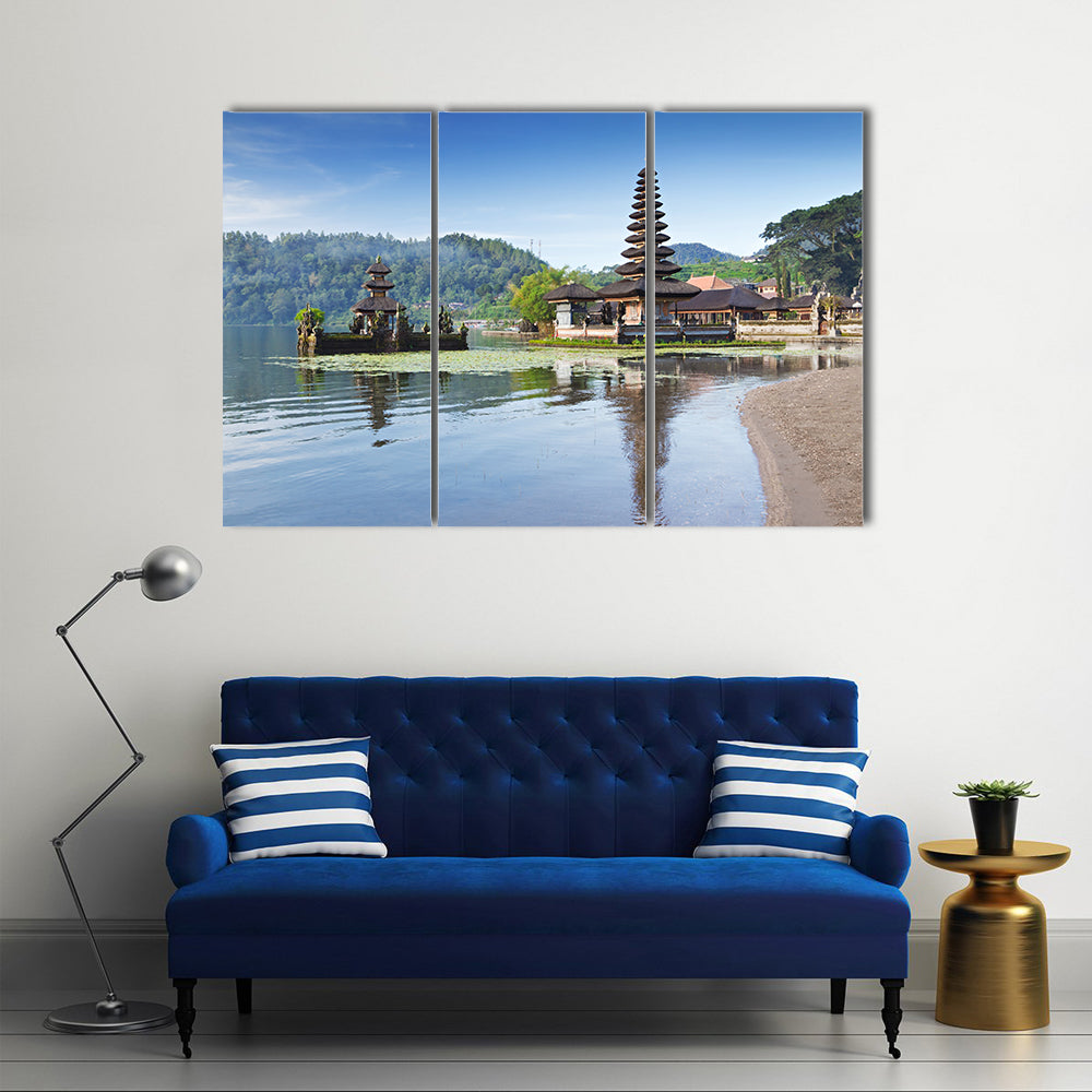 Ulun Danu temple Beratan Lake in Bali Indonesia Multi panel canvas wall art