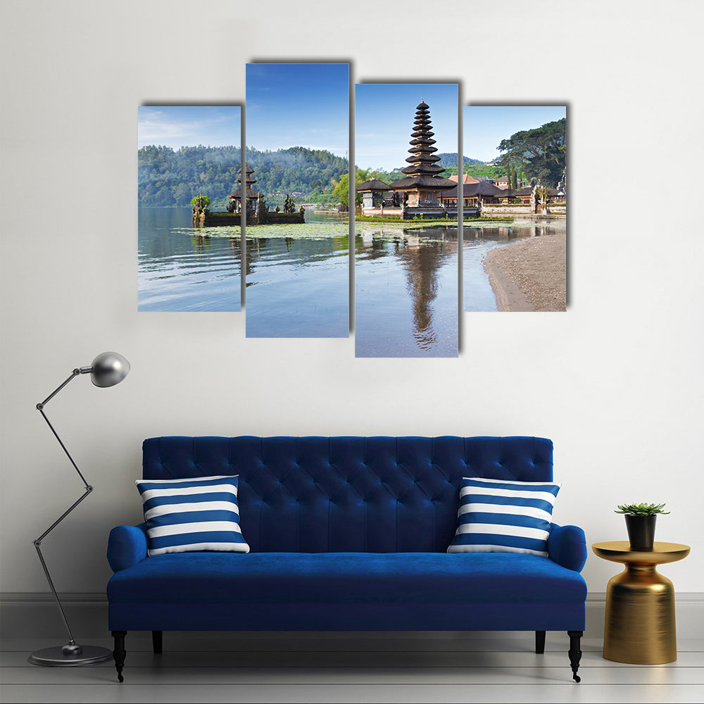 Ulun Danu temple Beratan Lake in Bali Indonesia Multi panel canvas wall art
