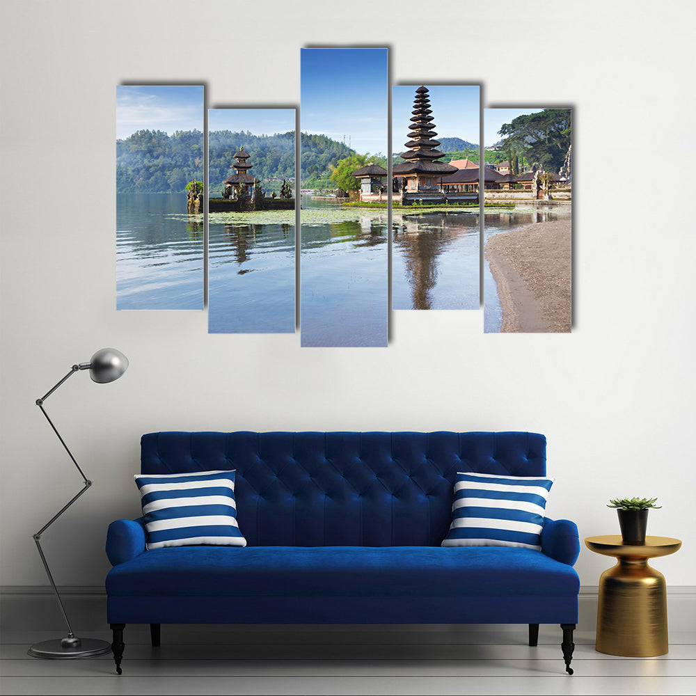 Ulun Danu temple Beratan Lake in Bali Indonesia Multi panel canvas wall art