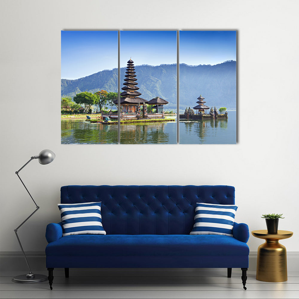 Ulun Danu temple Beratan Lake in Bali Indonesia Multi panel canvas wall art