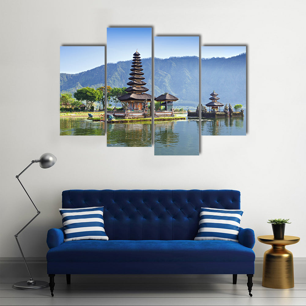 Ulun Danu temple Beratan Lake in Bali Indonesia Multi panel canvas wall art