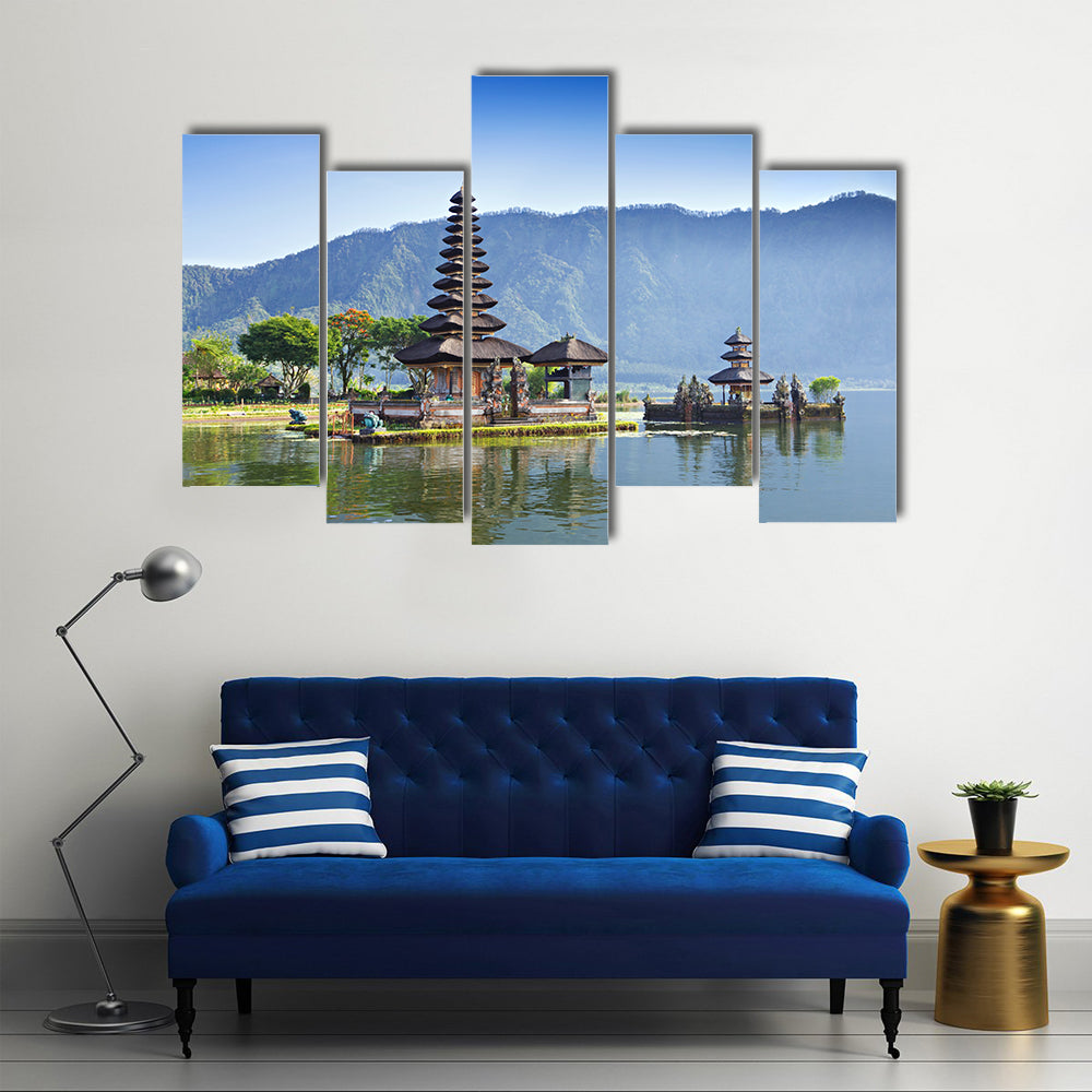 Ulun Danu temple Beratan Lake in Bali Indonesia Multi panel canvas wall art