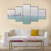 Kuwait's coastline and skyline Multi Panel Canvas Wall Art