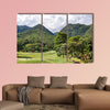 Golf course on the green mountains next to Caracas (Venezuela), Multi Panel Canvas Wall Art