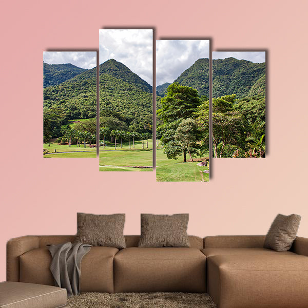 Golf course on the green mountains next to Caracas (Venezuela) wall art