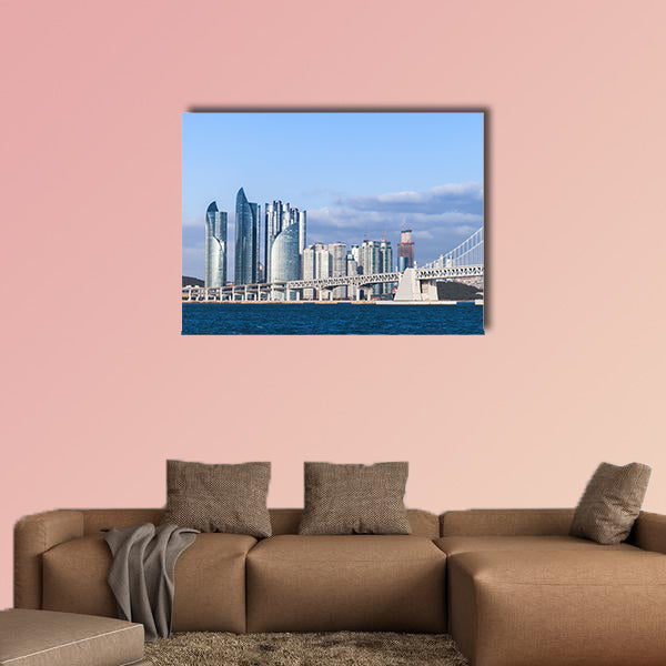 Haeundae District of Busan, South Korea multi panel canvas wall art