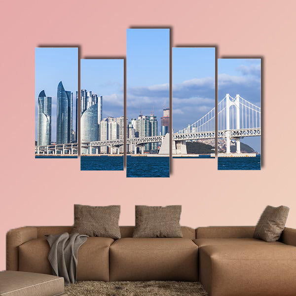 Haeundae District of Busan, South Korea multi panel canvas wall art