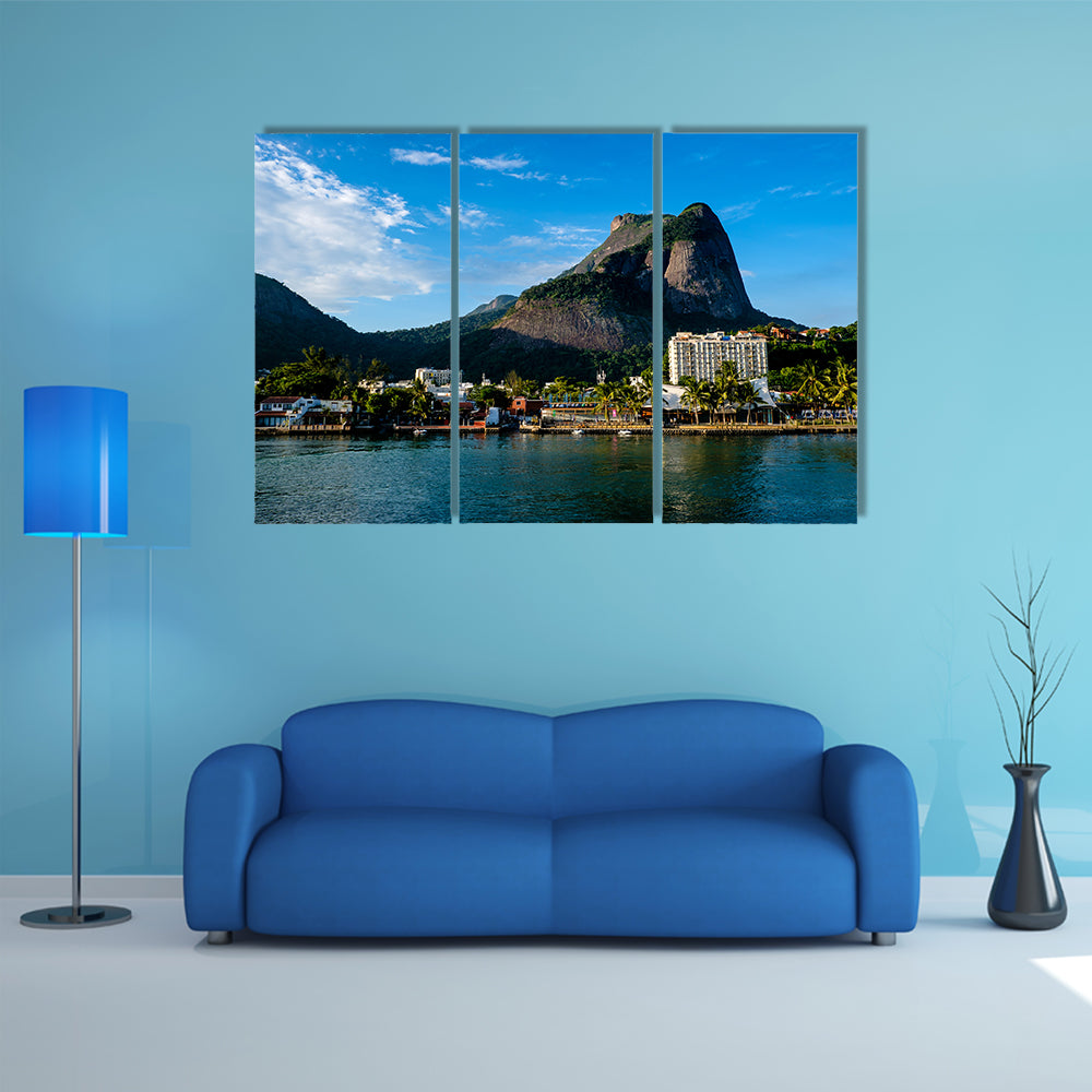 The Gavea Stone on the hill during late afternoon, Rio de Janeiro Multi Panel Canvas Wall Art