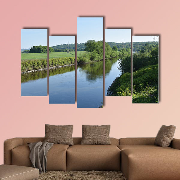 Ruhr River, Essen Germany multi panel canvas wall art