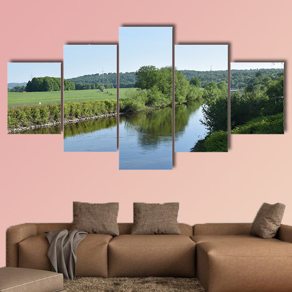 Ruhr River, Essen Germany multi panel canvas wall art