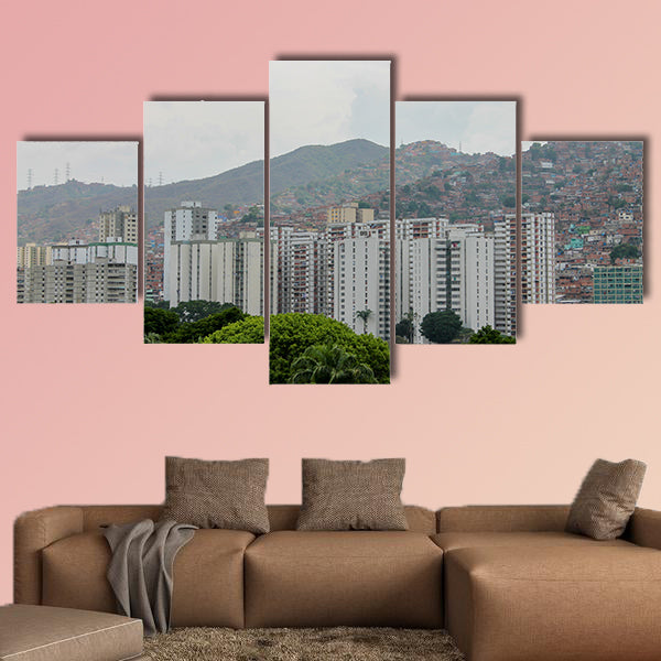 Spectacular view of the city of Caracas, capital of the Bolivarian Republic wall art