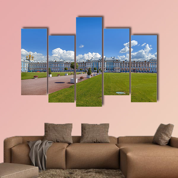 The Catherine Palace is a Rococo palace multi panel canvas wall art