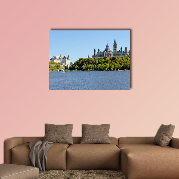 Parliament Buildings in Ottawa and Fairmont Chateau Laurier, Ontario, Canada Multi panel canvas wall art