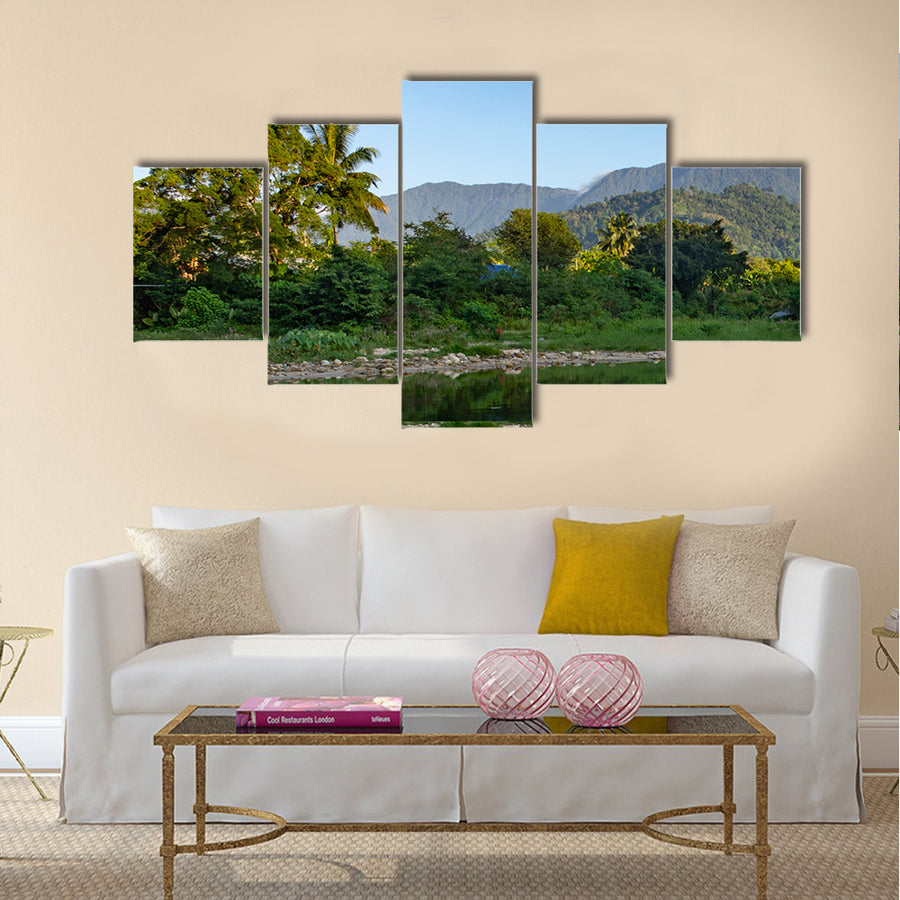 Streams, mountains and rivers in Nakhon Si Thammarat province, Thailand multi panel canvas wall art