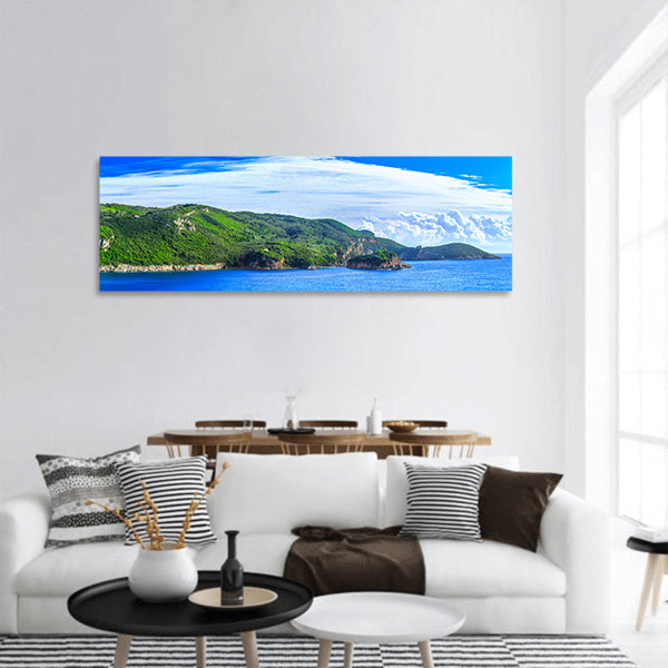 Beautiful summer seascape panoramic canvas wall art