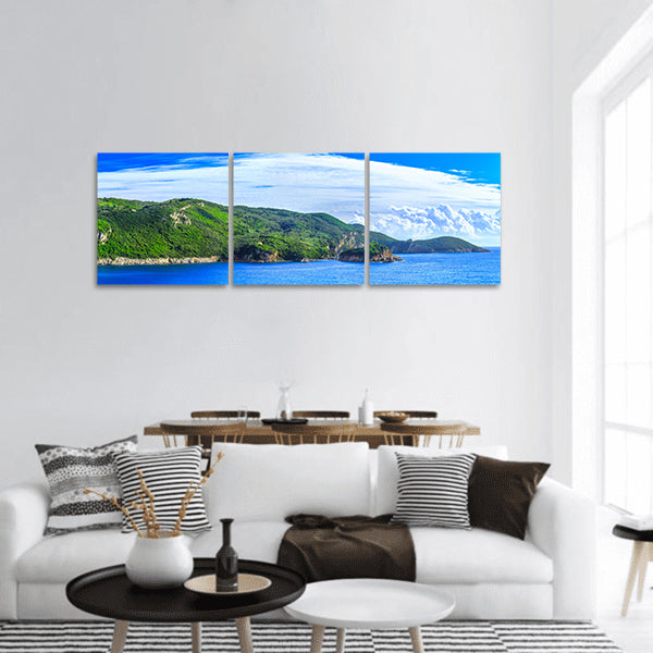 Beautiful summer seascape panoramic canvas wall art