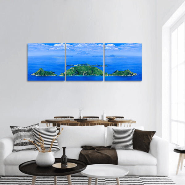 Beautiful summer time seascape panoramic canvas wall art