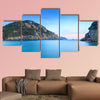 Island at dusk, Ionian archipelago, Greece Multi panel canvas wall art