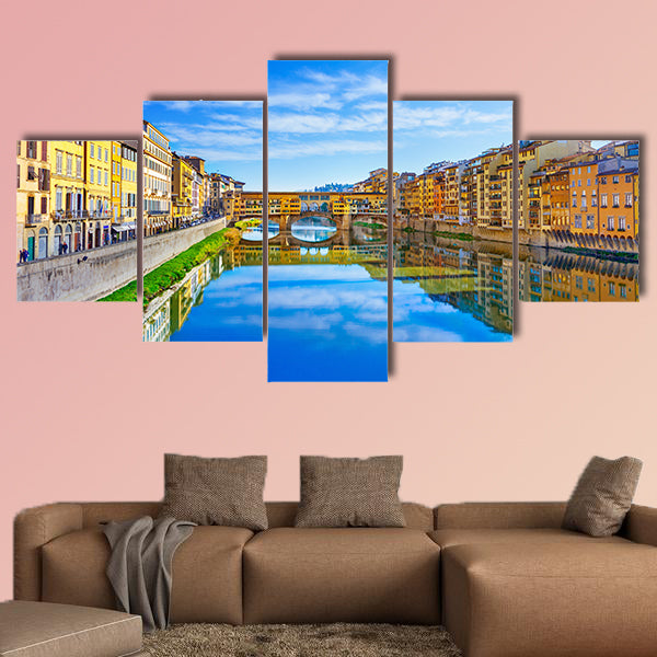 View of Ponte Vecchio, Florence, Italy multi panel canvas wall art