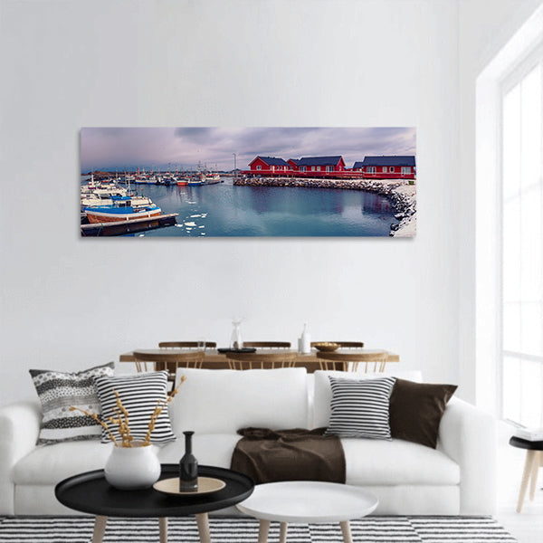 Winter Norway landscape panoramic canvas wall art