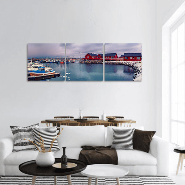 Winter Norway landscape panoramic canvas wall art