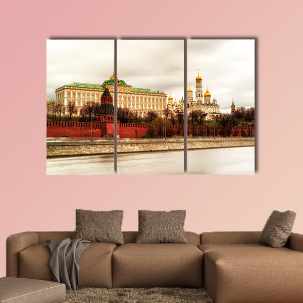Moscow, Russia, Long Exposure view multi panel canvas wall art