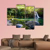 Tropical waterfall Lower Waikamoi Falls and Hana Highway, Maui, Hawaii, USA multi panel canvas wall art