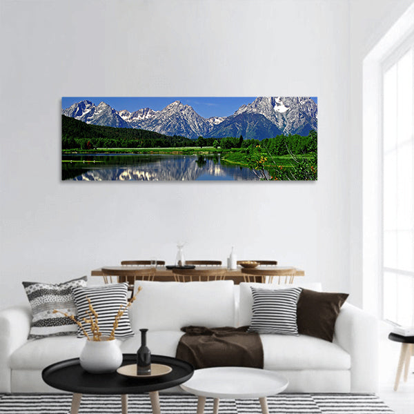 Jackson lake panoramic canvas wall art