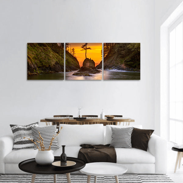 Deadman's Cove in Cape during sunset panoramic canvas wall art