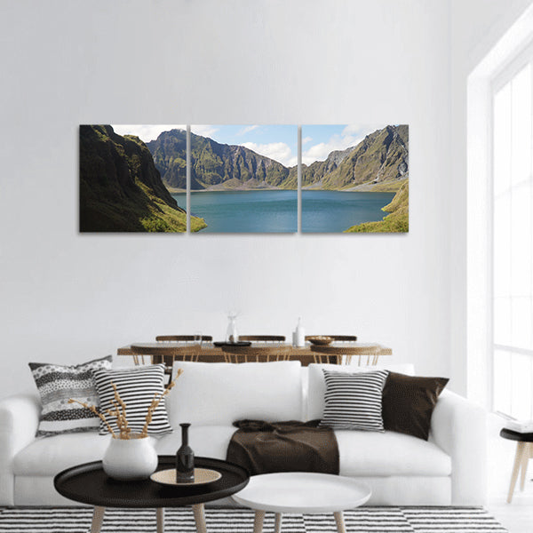 Lake of the volcano Pinatubo panoramic canvas wall art