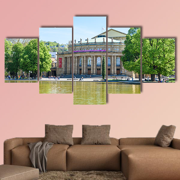 Stuttgart State Theatre Opera building, Germany multi panel canvas wall art