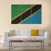 Tanzania flag is painted onto an old brick wall Multi Panel Canvas Wall Art