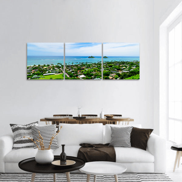 Lanikai Beach panoramic canvas wall art