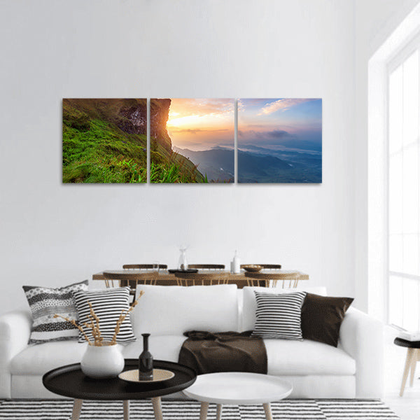 Beautiful landscape of Phu Chi panoramic canvas wall art