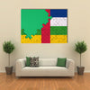 Central African Republic flag Multi panel canvas wall art