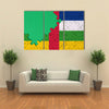 Central African Republic flag Multi panel canvas wall art