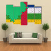 Central African Republic flag Multi panel canvas wall art