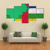 Central African Republic flag Multi panel canvas wall art