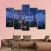 View of the Festival Wheel in Edinburgh multi panel canvas wall art