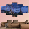 View of the Festival Wheel in Edinburgh multi panel canvas wall art