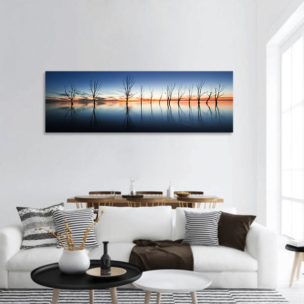 Mystic Lake panoramic canvas wall art