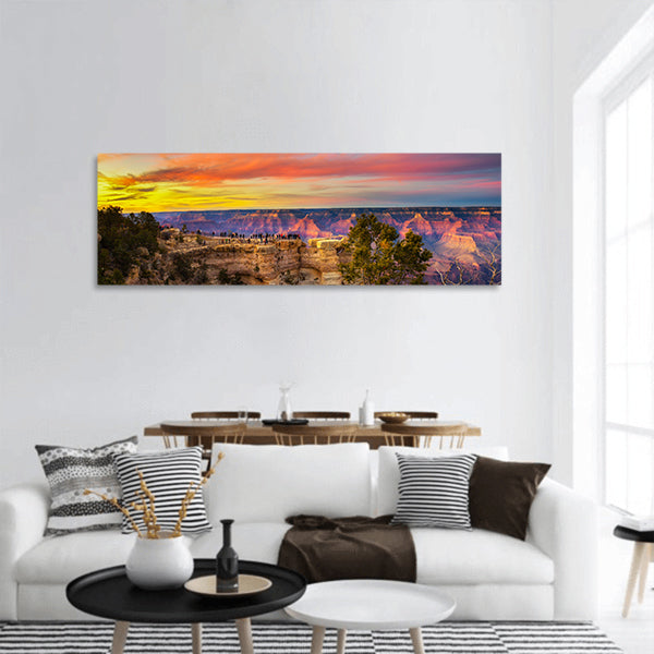 Sunset above south rim panoramic canvas wall art