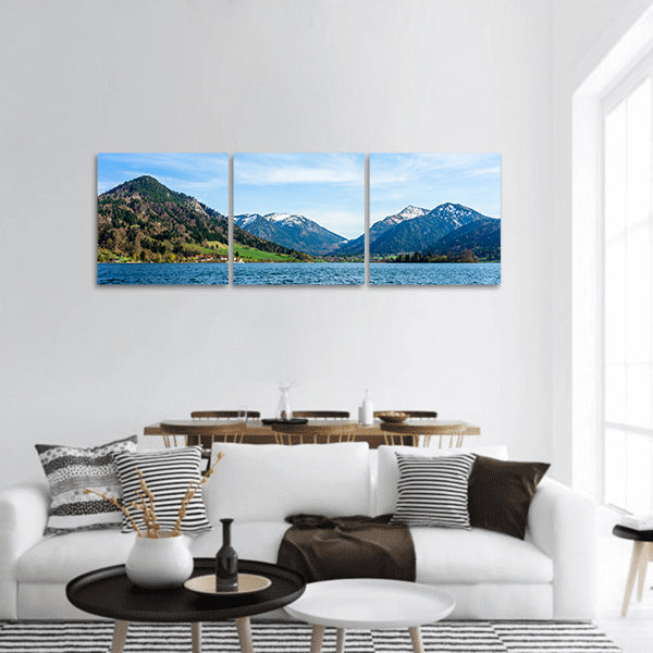 schliersee lake in bavaria panoramic canvas wall art